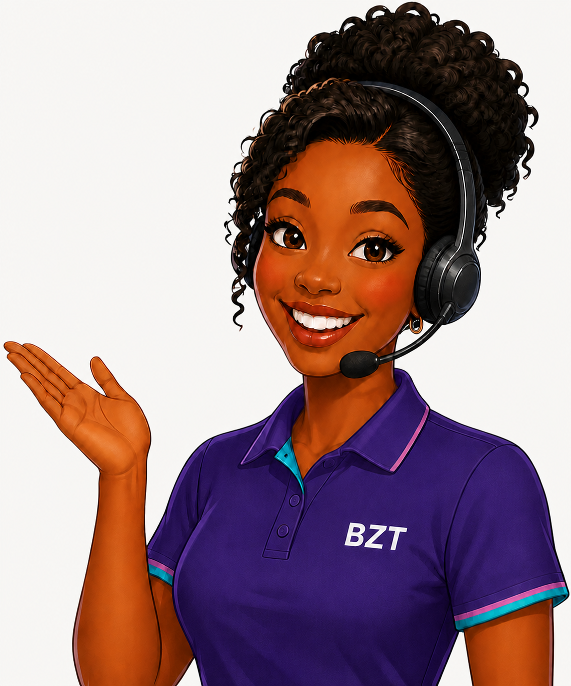 Bravo Zulu customer service representative with headset